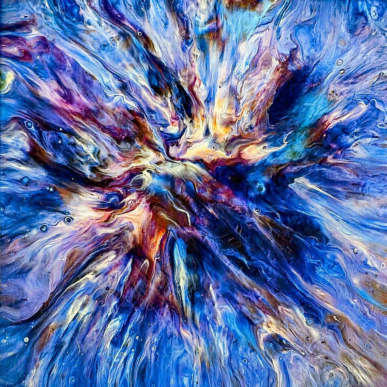 Iris Tempest - pour painting by Chris Broussard